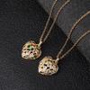 Colored Copper Zircon Love Necklace Fashionable and Versatile Style Clavicle Chain Necklace