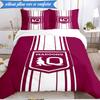 3PCS Australia Maroons Rugby Team Emblem Bedding Set 2D Printing (Includes 1 Duvet Cover + 2 Pillowcases Coreless), Bedroom decor,Fan gift
