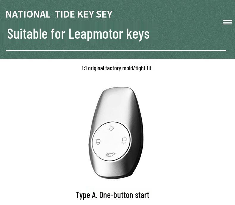 Leapmotor T03 Key Case Compatible with 22 Models: S01/C11/S01 Modification, Trendy Car Key Cover for Men and Women
