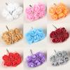 4cm Foam Rose Head with Pearl Artificial Mini Flowers For Wedding Bride Bouquet Home Decoration DIY Wreath Craft Party Gifts