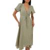 Womens/Ladies Floral V Neck Midi Dress