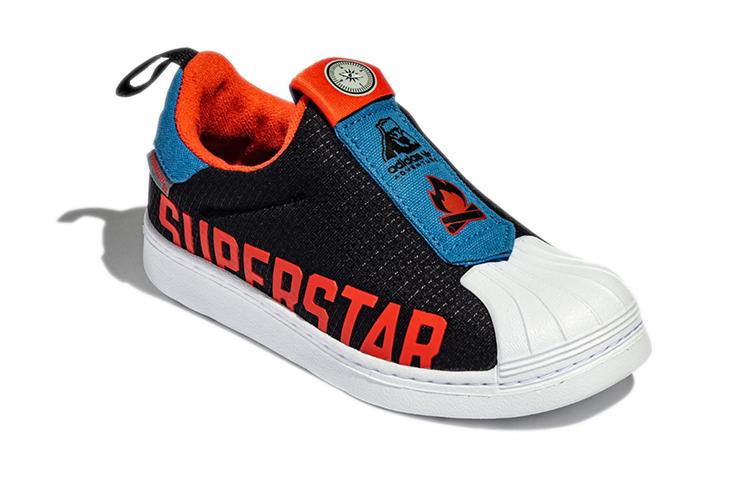 Adidas Originals Superstar Collection 360 X C Comfortable Low top Kids' Skateboarding Shoes Black Orange Q46510
