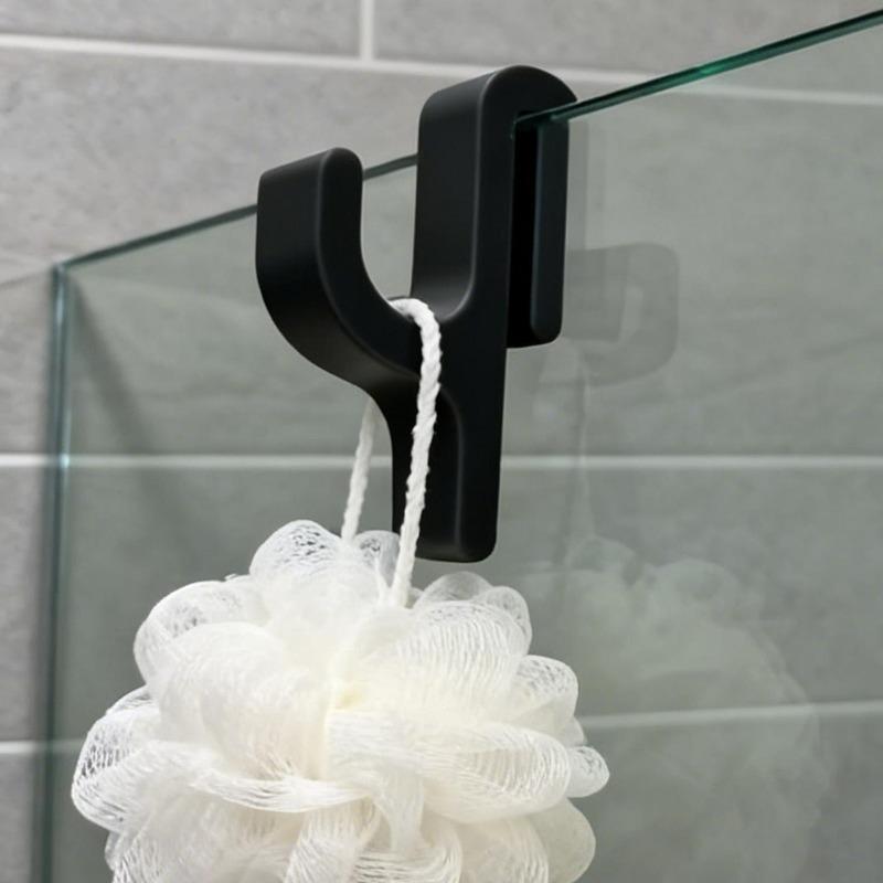 1-20pcs Shower Door Hooks Heavy Duty Waterproof Bathroom Hook Home Towels Clothes No Drill Installation Storage Organizer Holder