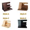Space Saving Charging Phone Holder Solid Wood Keychain Wallet Storage Rack  Desktop Organization