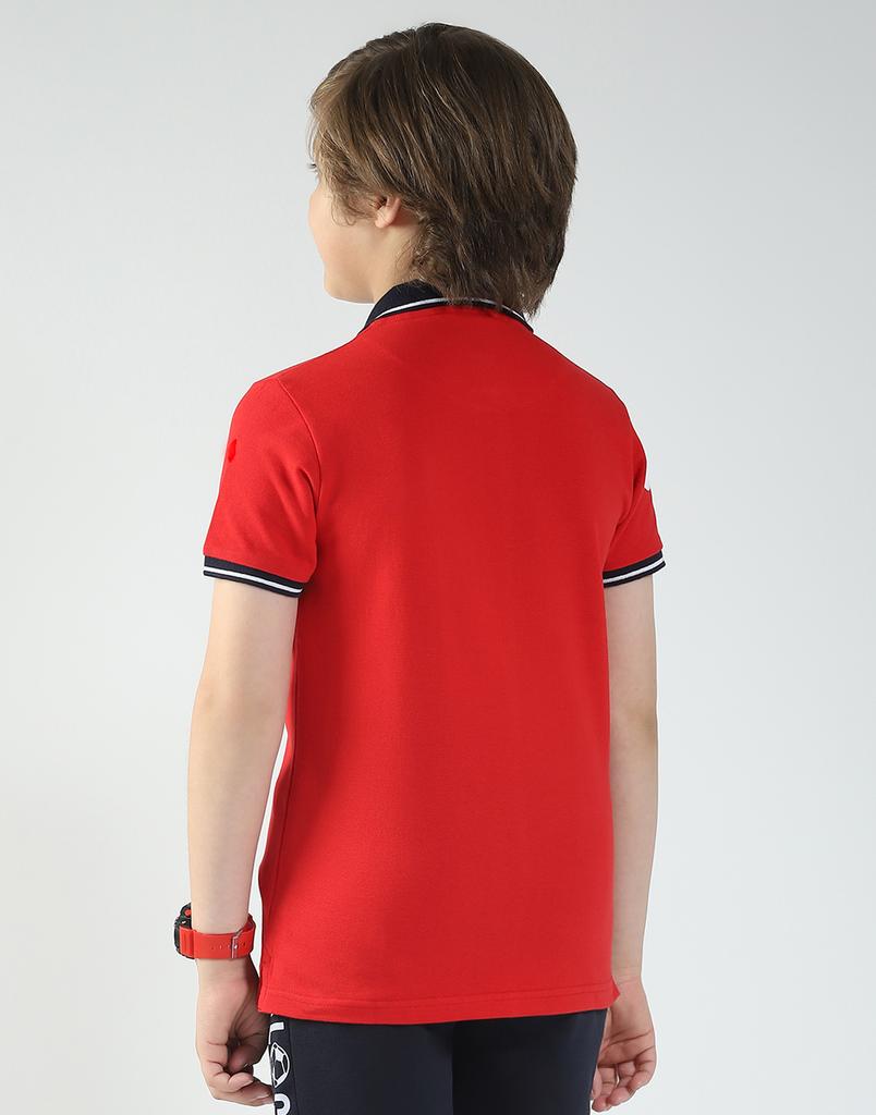 MONTE CARLO Boys Printed Collar Neck T-Shirt