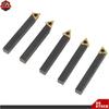 5 PCS 1/4'' Carbide Indexable Turning Tool Set in Fitted Box For Lathes US