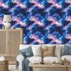 Watercolor Galaxy Blue and Blue Wallpaper, Fine Detail 50x1000