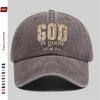 Pc Pcs God Is Good Floral  Letter Trucker Dad Hat  Adjustable Buckle Closure Lightweight Suitable for Women  Men Vintag