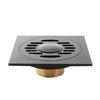 10X10cm square black all copper deodorization filter cover floor drain shower floor drain bathroom hardware accessories