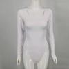 2024 European & American One-Shoulder Sexy Solid Color Bodysuit for Women