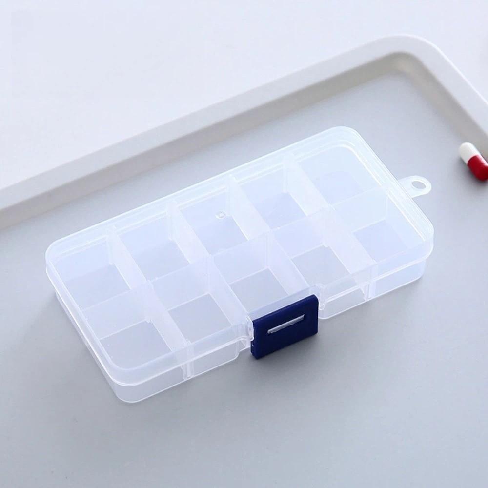 

Прозрачный пластиковый контейнер с 10/15 ячейками, многофункциональный, пылезащитный, для хранения инструментов, прямоугольный, водонепроницаемый, упаковочный контейнер, для домашнего использования