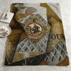 Art JJuan Griss Throw Warm Soft Flannel Blanket Multiuse for Sofa Bed Camping Travel Nap