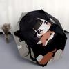 1pc Anime Character with Bowknot Design Automatic Opening/Closing Outdoor Umbrella - Portable Three-Fold Design, 8-Rib Iron Frame Outdoor Umbrell