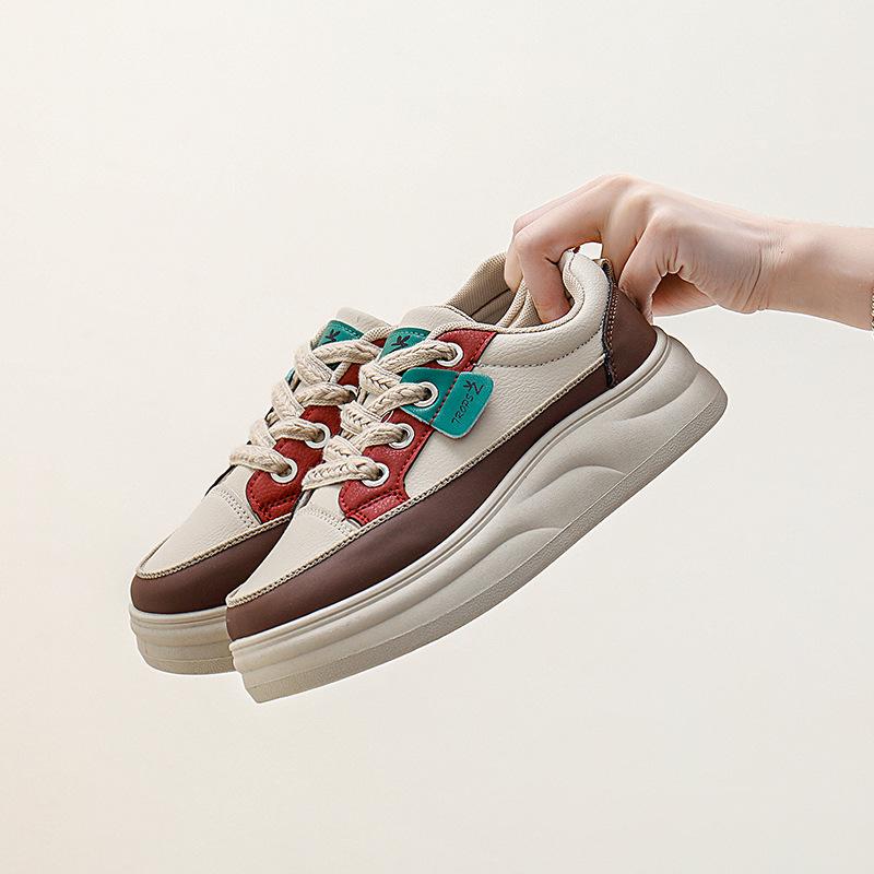 Autumn New Ins Breathable White Shoes Women's Low-Top Casual Board Shoes Platform Platform Shoes
