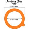6Pcs Rubber Seals Rings for Glass Jars, Airtight Silicone Replacement Gasket for Jars Leak-proof Airtight Rubber Seal -3.7 Inches (Orange)