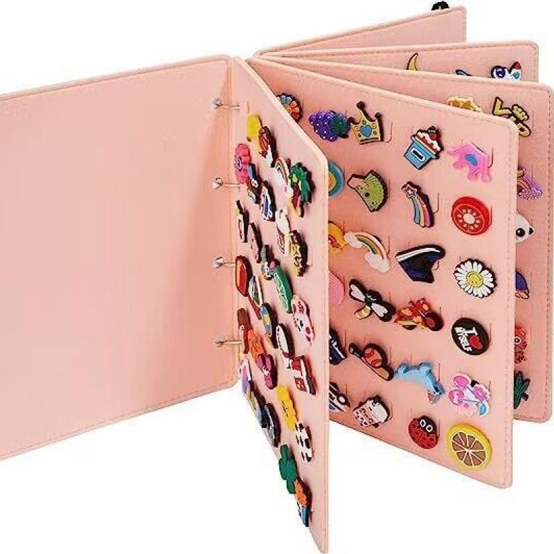 Schuhanhänger Organizer Aufbewahrungsbücher 4 Seiten Display Tragbare Reisetasche Geschenk Schnallen