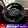 Car Interior Steering Wheel Decoration Cover Trim Stickers Kits For Jeep Compass 2017 2018   Interior Accessories