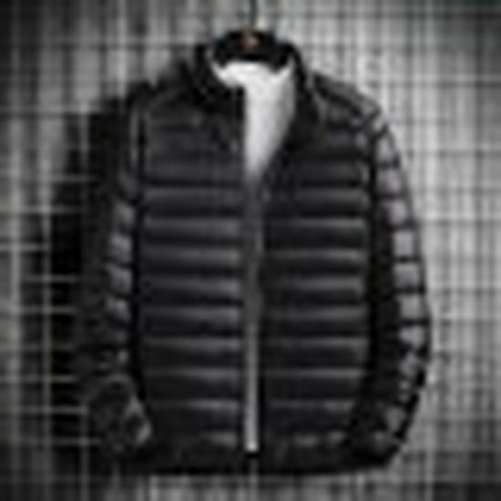 Men's Lightweight Down Jacket 2024: New Style, Portable, Versatile, Large Size, Solid Color for Autumn/Winter.
