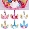 1 Stück Glitzer-Einhornhorn-Haarreif Kinder Einhorn-Party Haar-Accessoires Dekorativ
