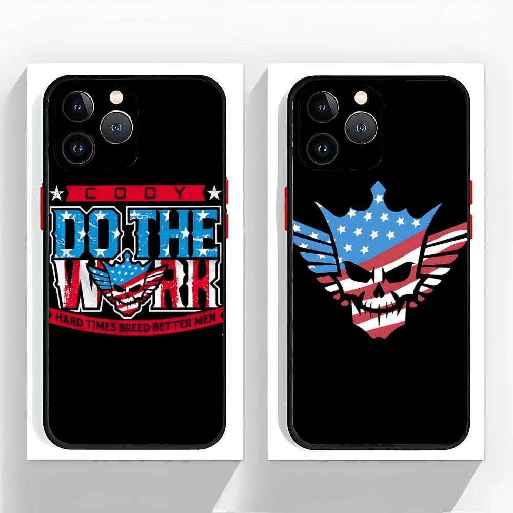 Professional Wrestler C-Cody R-RhodesES Phone Case Black Matte Thin Phone Case For iPhone17 16 15 14 13 ProMax