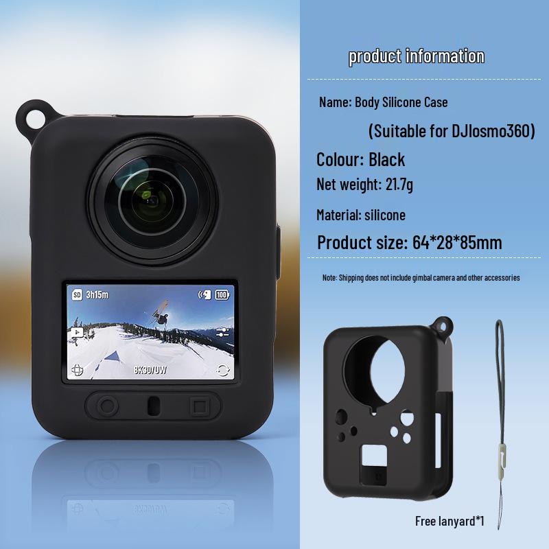 Anti-Drop, Wear-Resistant Silicone Protective Case for DJI OSMO 360 Panoramic Camera Lens