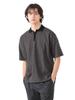 Beams Heart S/S Knit Polo Shirt (S-L, Hand Washable) Men's Black and Grey Striped (Size L)