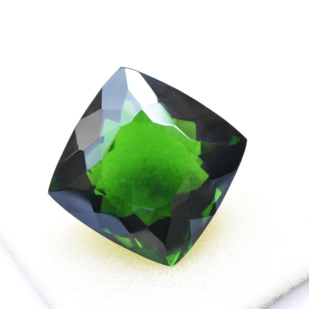 UNIQUE Green Garnet 88Ct Square Cushion Cut LAB-CREATED   Loose Gemstone