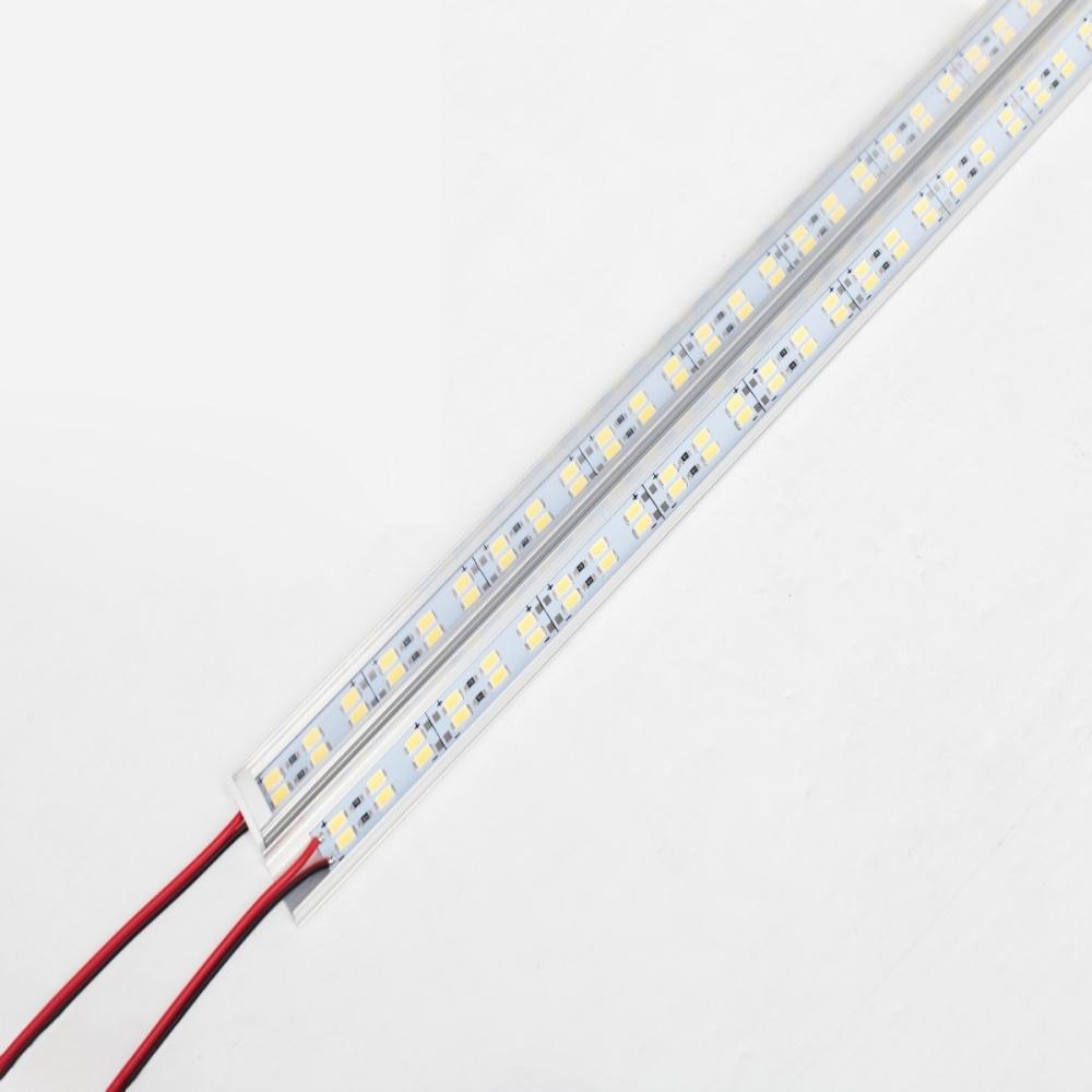 1Pcs Super Bright 72LEDs LED bar DC12V 50cm kitchen storage shelf LED profile aluminum channel rigid strip for indoor lighting