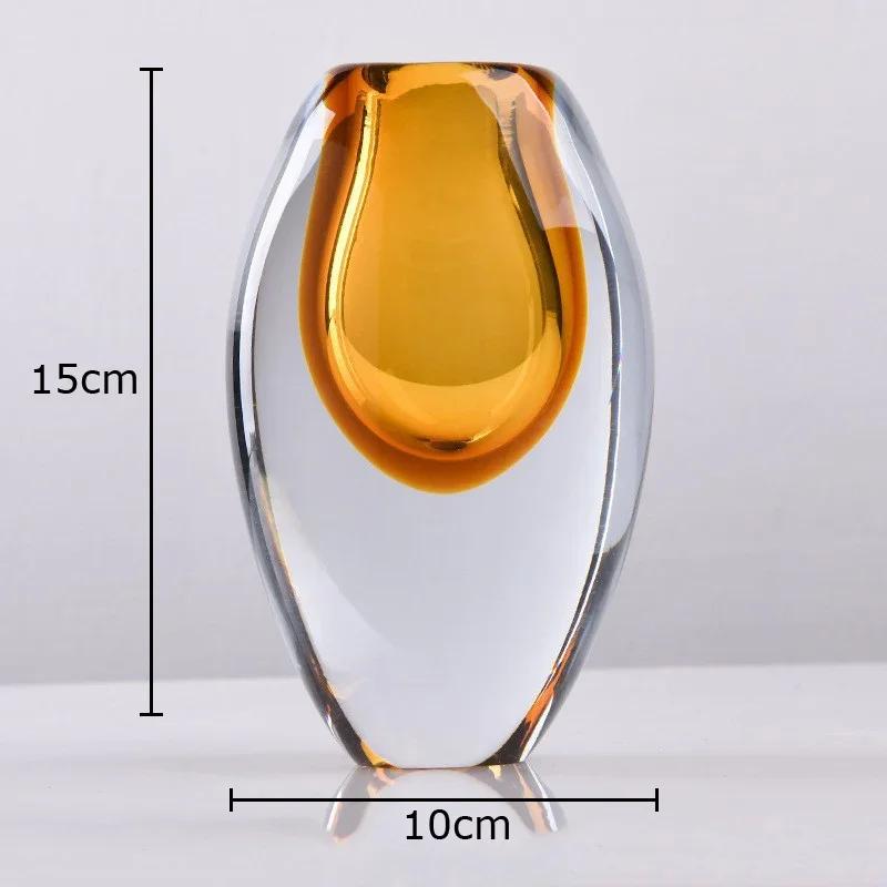 Gradient Color Glass Vase Transparent Hydroponic