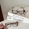 Y2K Hello Kitty Eyeglass Frame Kawaii Retro Leopard Print Glasses Frame Cartoon Cute Eyewear Decorative Gift Without Lenses