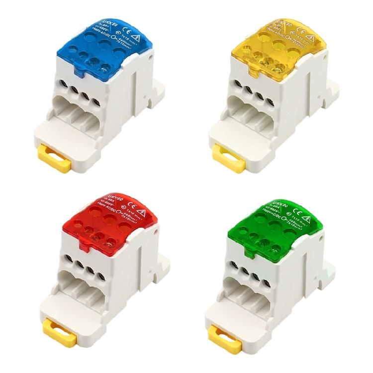 Multiple Output Electrical Enclosures DIN Rail 8 Terminals Port Brass Contacts Sturdy Plastic Housing Daily Use