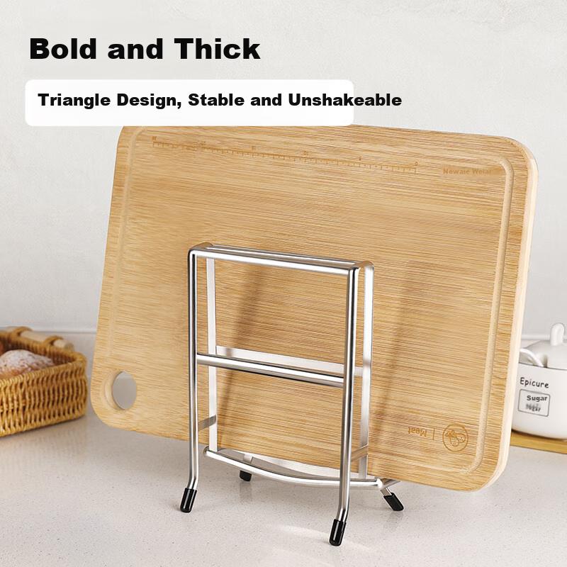 Newair Knife And Cutting Board Holder, Integrated 304 Thickened Stainless Steel Kitchen Multi-Functional Storage Rack for Chopping Boards