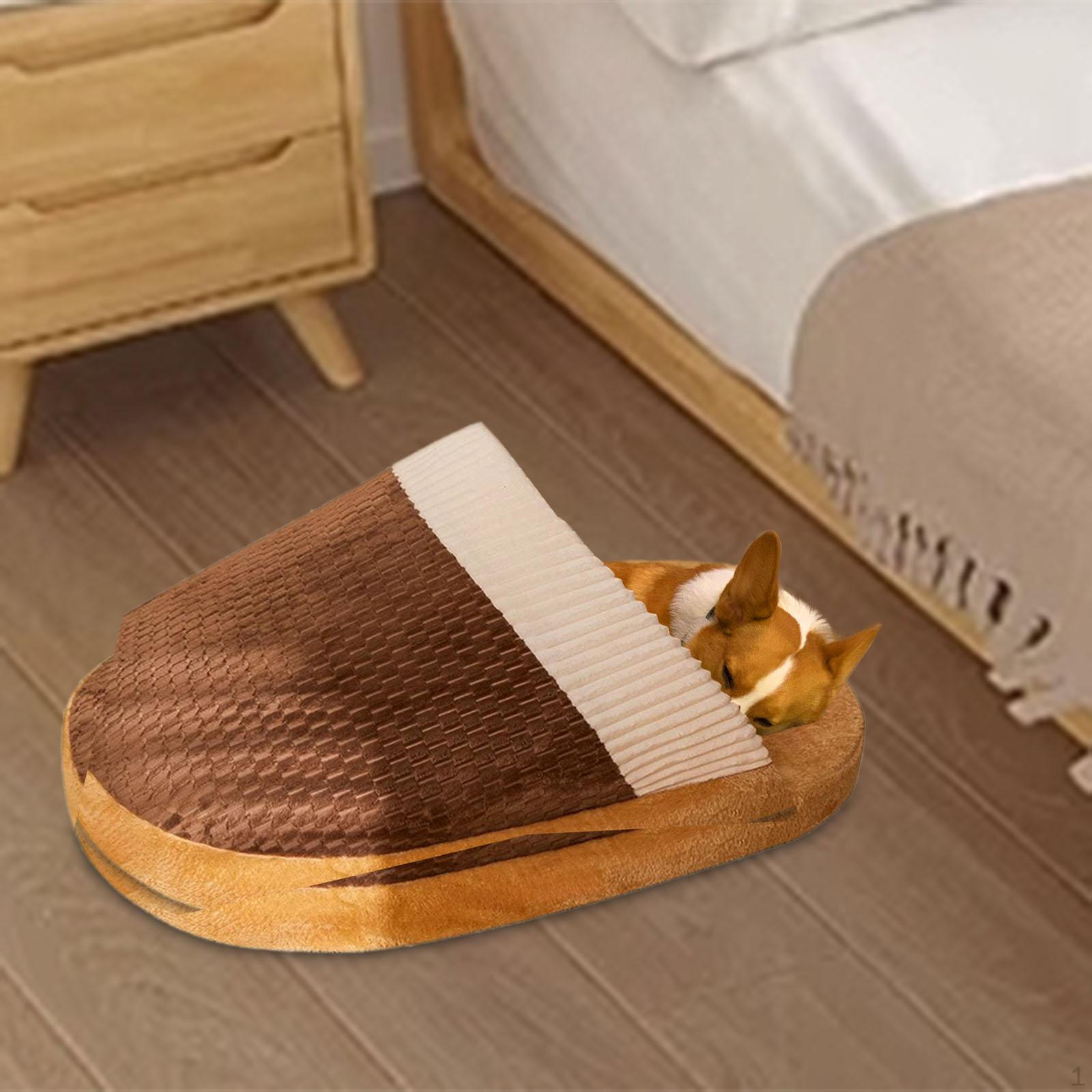 

Удобная и шикарная лежанка для кошек с частичным отделением для максимального расслабления L коричневый