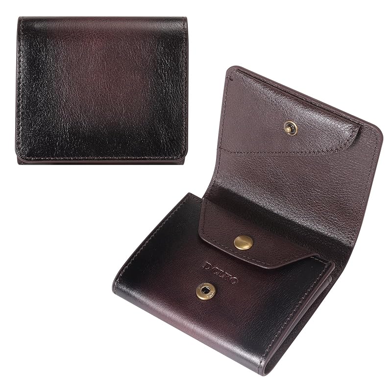 

[DCLKO] wallet men s bifold genuine leather mini wallet coin purse bifold wallet small thin wallet father s day mens wallet leather for men fold
