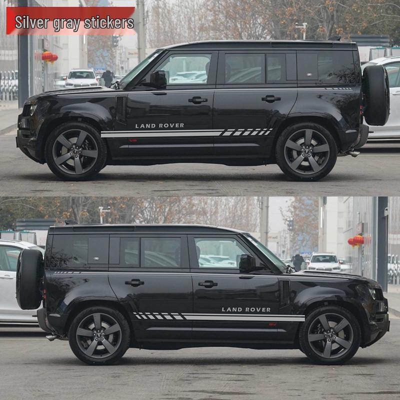 New Defender Side Skirt Car Decals: Modified Waistline Decoration with Personality Color Stripes
