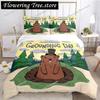 Funny Capybara Anime Duvet Cover Kawaii Animals Bedding Set Soft Quilt Cover Full Size For Boy Teens Bedroom Decoration