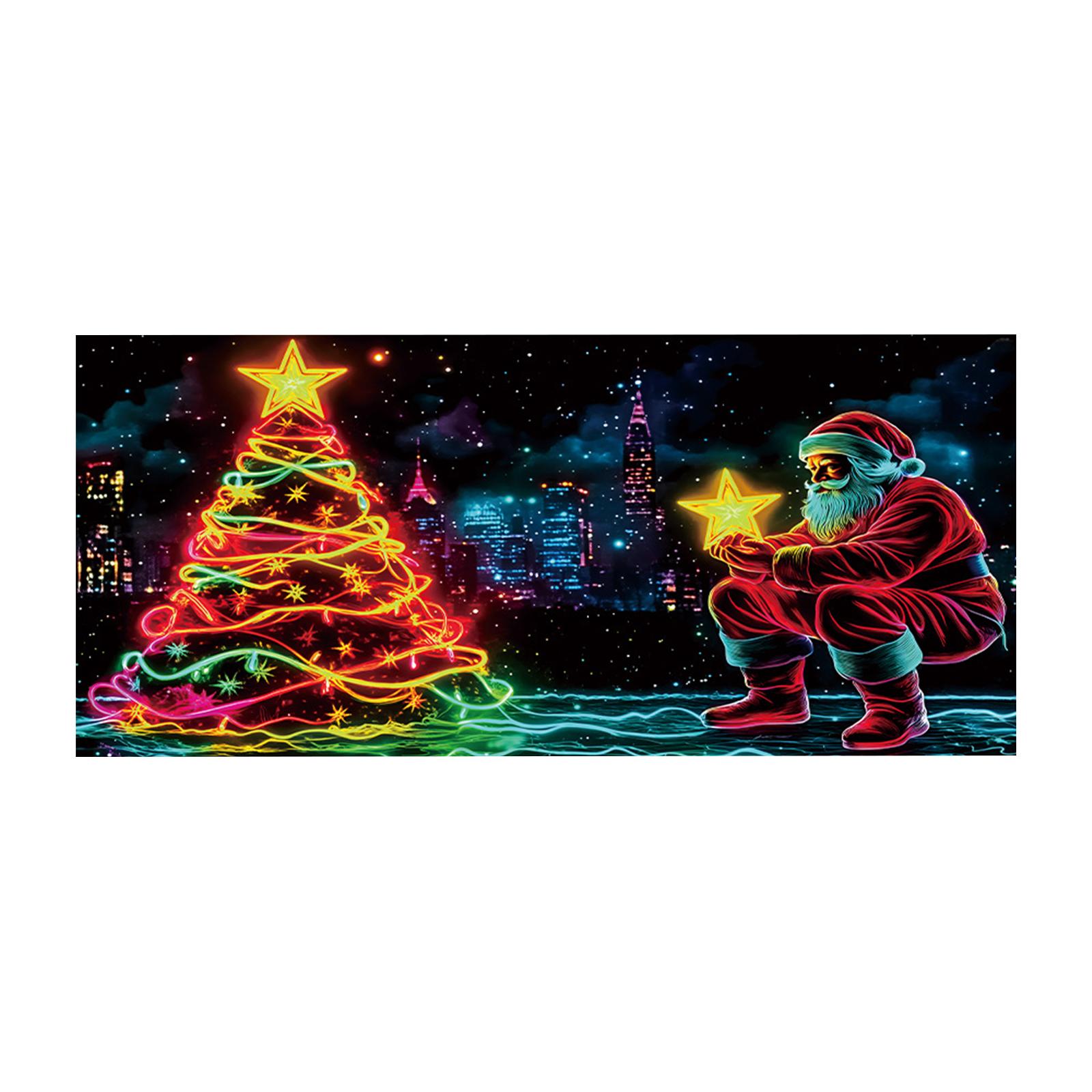 

Christmas Fluorescent Door Frame, Door Cover Background, Holiday Party Decoration, Christmas Decoration Hanging Cloth One Size
