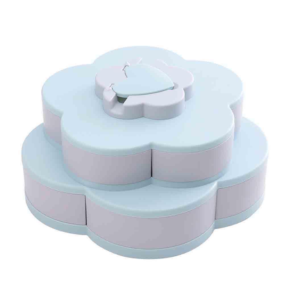  Rotating Snack Box Flower Design Candy Food Storage Box Jewelry Organizer