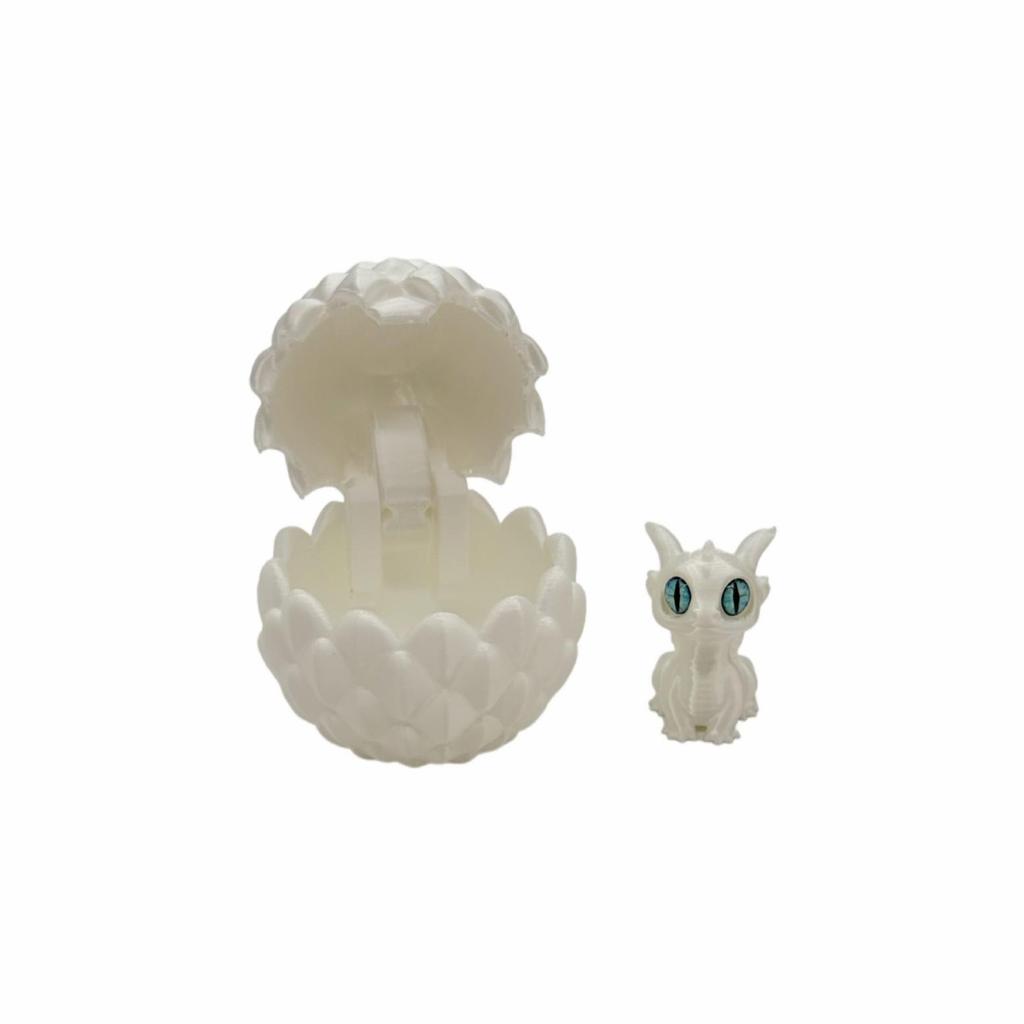 3D Printed Dragon Egg Set: Cute Pet Dragon Figurines for Kids, Decor & Gifts