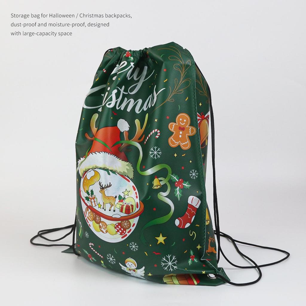 Christmas Gift Wrapping Non-woven Drawstring Pouch - Dust & Moistureproof Storage Bag