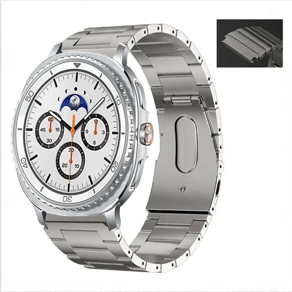 Kovový titanový řemínek pro Samsung Galaxy Watch Ultra 2025 Lehký nerezový náramek Galaxy Watch 8-8 Classic 40mm 44mm 46mm