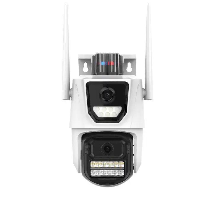 iCSee 6MP Wireless Dual Lens Bullet-Dome Camera with Remote Viewing