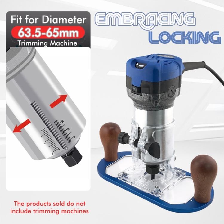 Heavy Duty Trimmers Base Conversion Kit With Transparent Guard Aluminum Acrylic Construction for Enhancing Stability