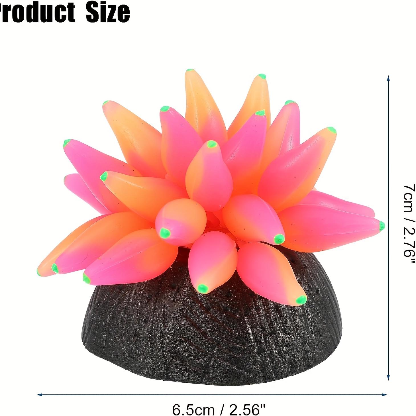 

1 шт. Розово-красный силиконовый флуоресцентный аквариумный имитатор пузырчатого коралла - Светящееся украшение для потрясающего ландшафта аквариума Pack of 1
