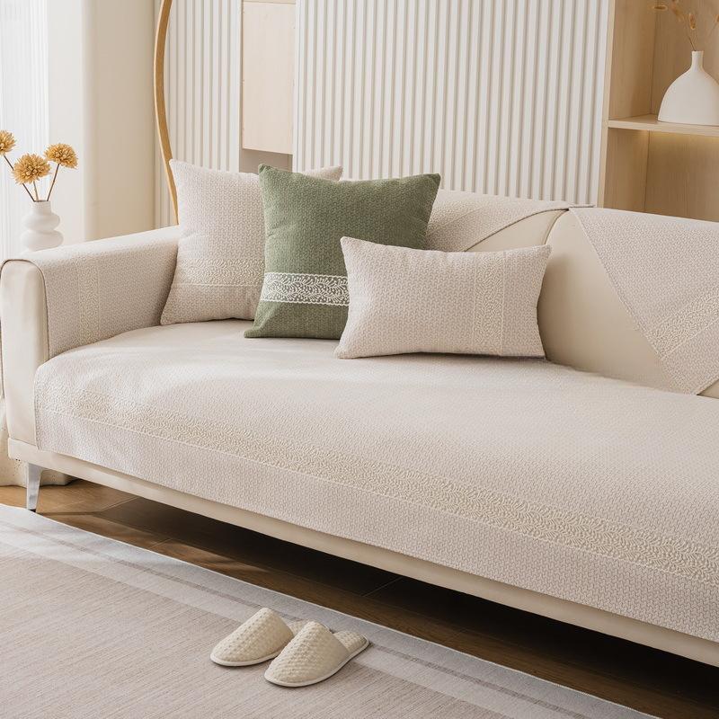 Chenille Sofa Cushion Four Seasons Universal Non-Slip Mat Cream Style Cushion Full Cover Cloth Sofa Cover