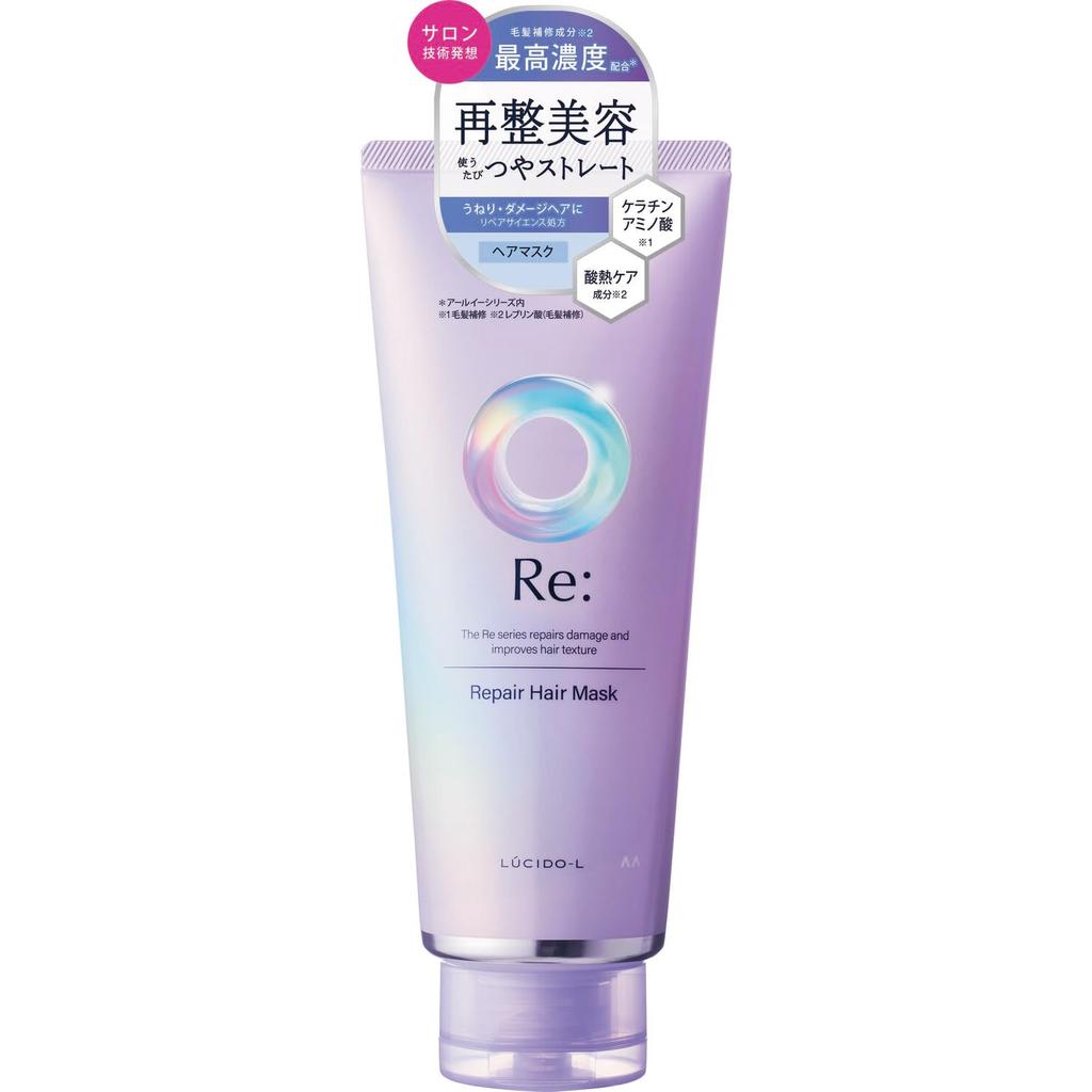 LUCIDO-L RE Repair Hair Mask 200g - Restorative Wash-Out Treatment, Osmanthus & Grapefruit Scent