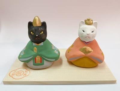 Hina Doll by Seto Togeisha Toy Hina Hina Doll Hina Doll Day "Nekoza (Tachibana)" Workshop, Cat, Doll, Doll, Festival, Decoration, Pottery, Porcelain,