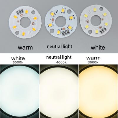 5pcs 5V 31MM 3colors LED Light Source Round Board Chips 3W Warm White SMD 2835 Lamp Bead Plate DIY Bulb Replace for Book Night Lamp