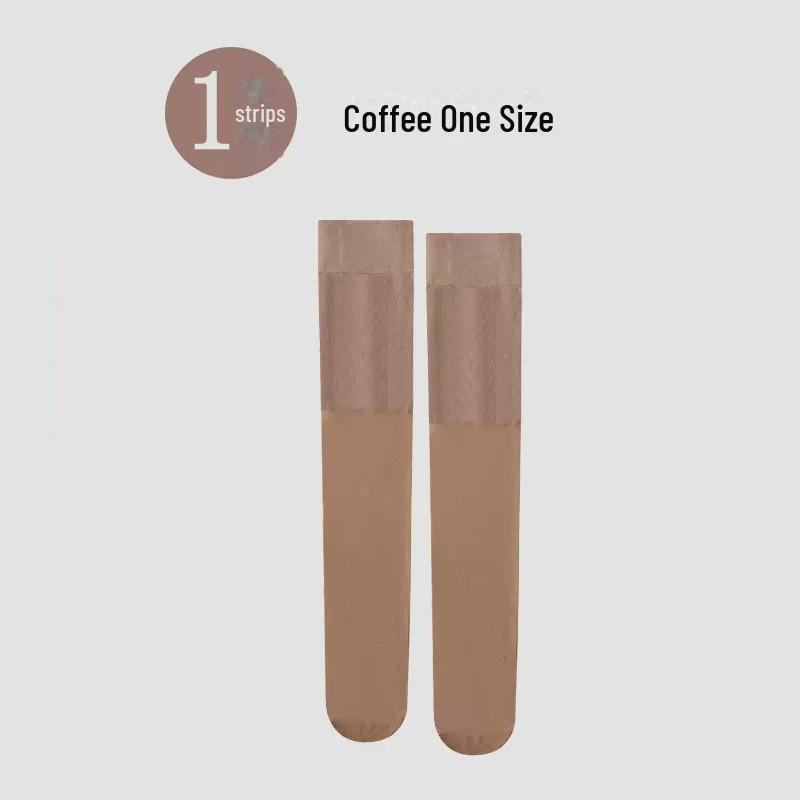 Cooling Knee-High Stockings for Spring/Summer – Black Silk, Over-the-Knee, Thin Design, Perfect for Preventing Cold Knees and Legs.