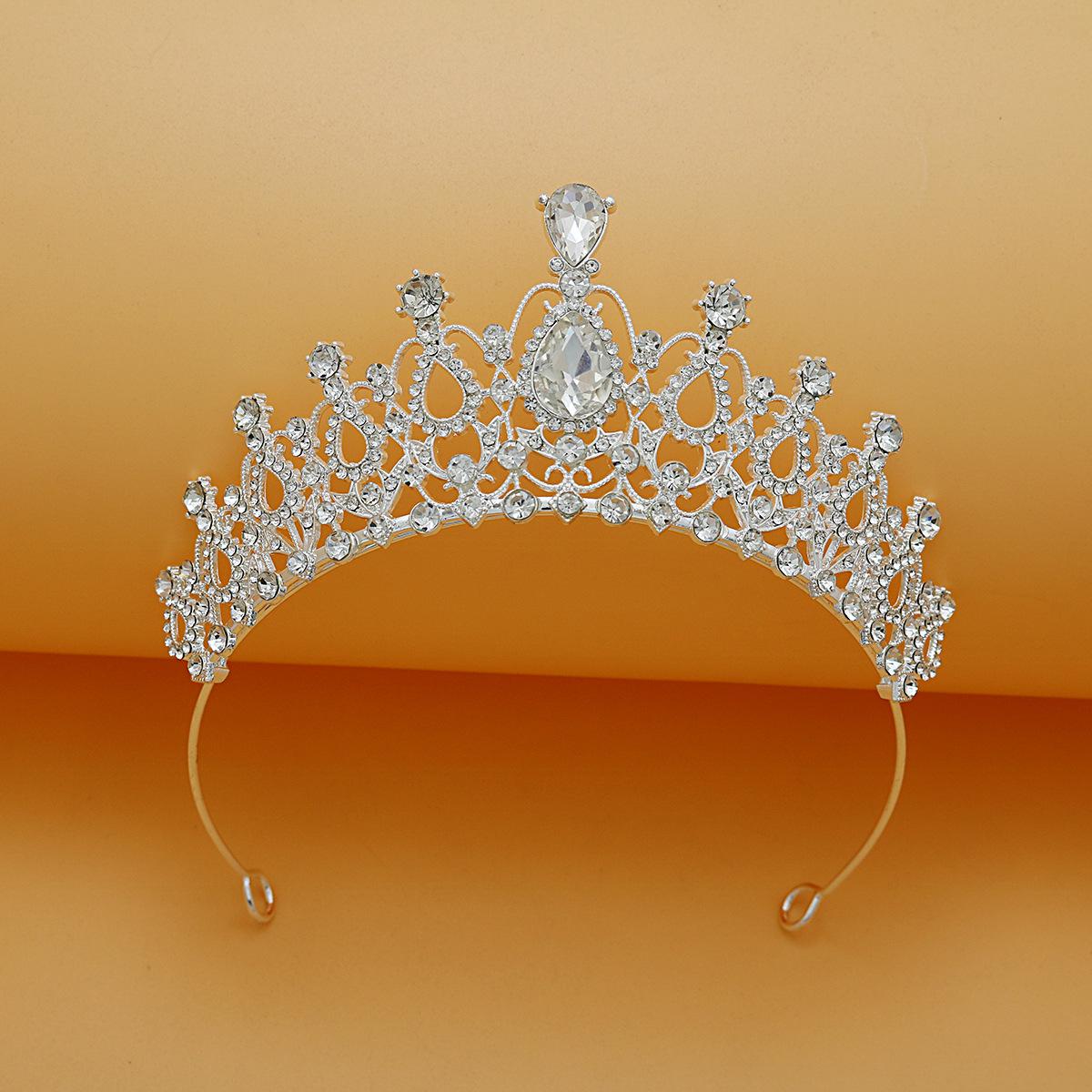 

Популярная Свадебная Корона Популярная Сплавная Повязка на Голову Корона Свадебные Свадебные Украшения Головной Убор